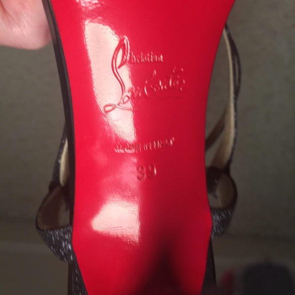 LOUBOUTIN 100 GLITTER MINI/KID BLACK - Picture 8 of 8